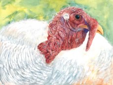 Thanksgiving Day Portrait 2020 © Cheryl L Miller 12" X 16" Watercolor With Rice Paper